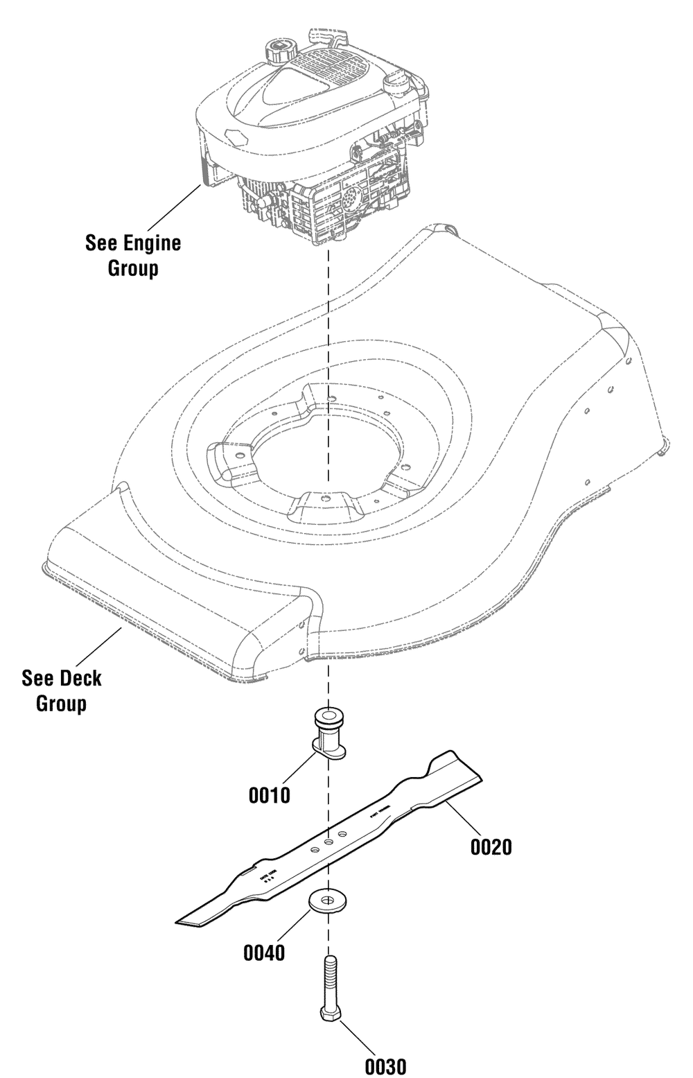 Blade Group (881281) Diagram and Parts List for 881731-00-CE19550FC 2012 Briggs and Stratton Lawn Mower